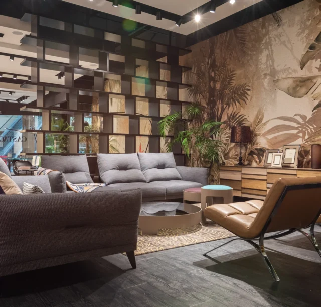 living room interiors with custom design